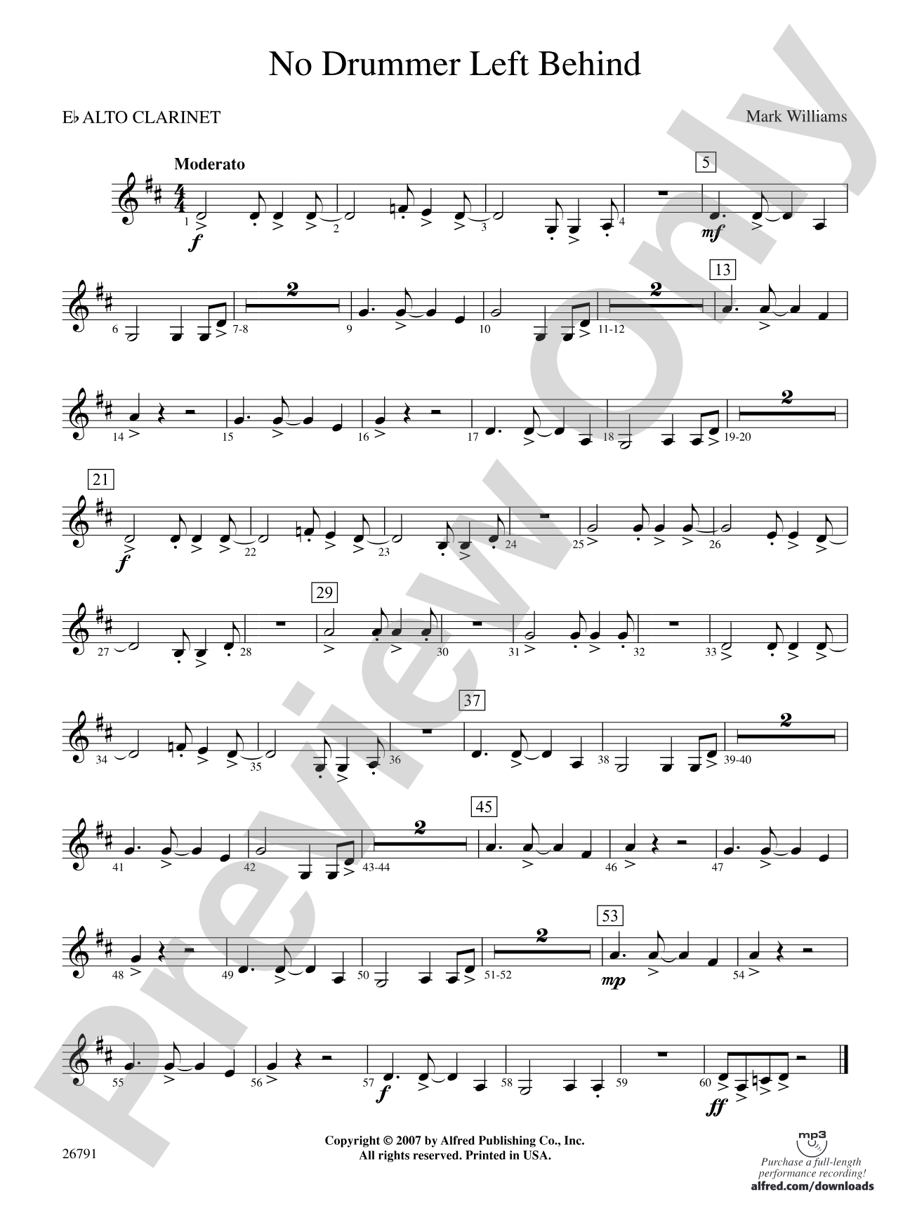 No Drummer Left Behind: E-flat Alto Clarinet