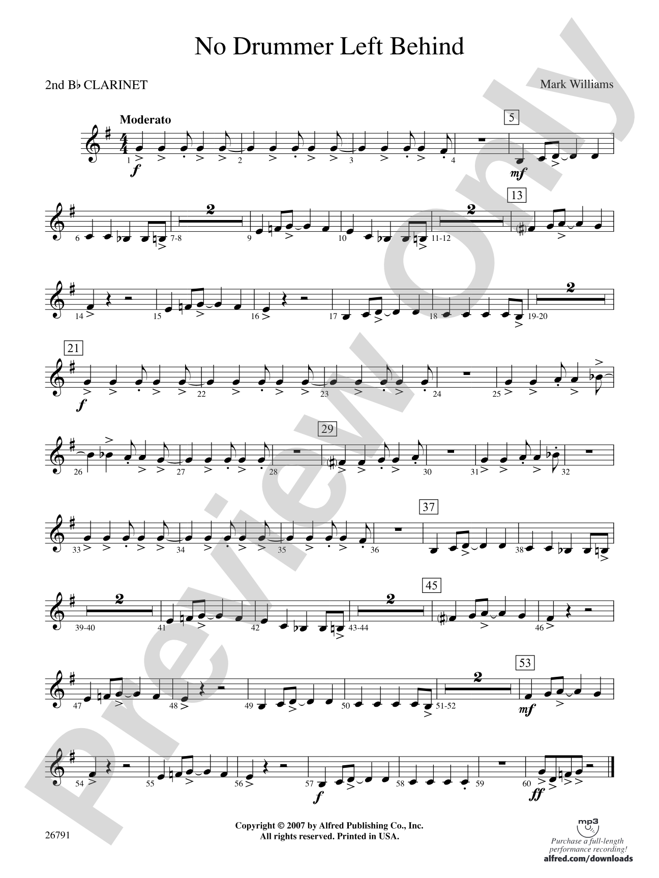 No Drummer Left Behind: 2nd B-flat Clarinet