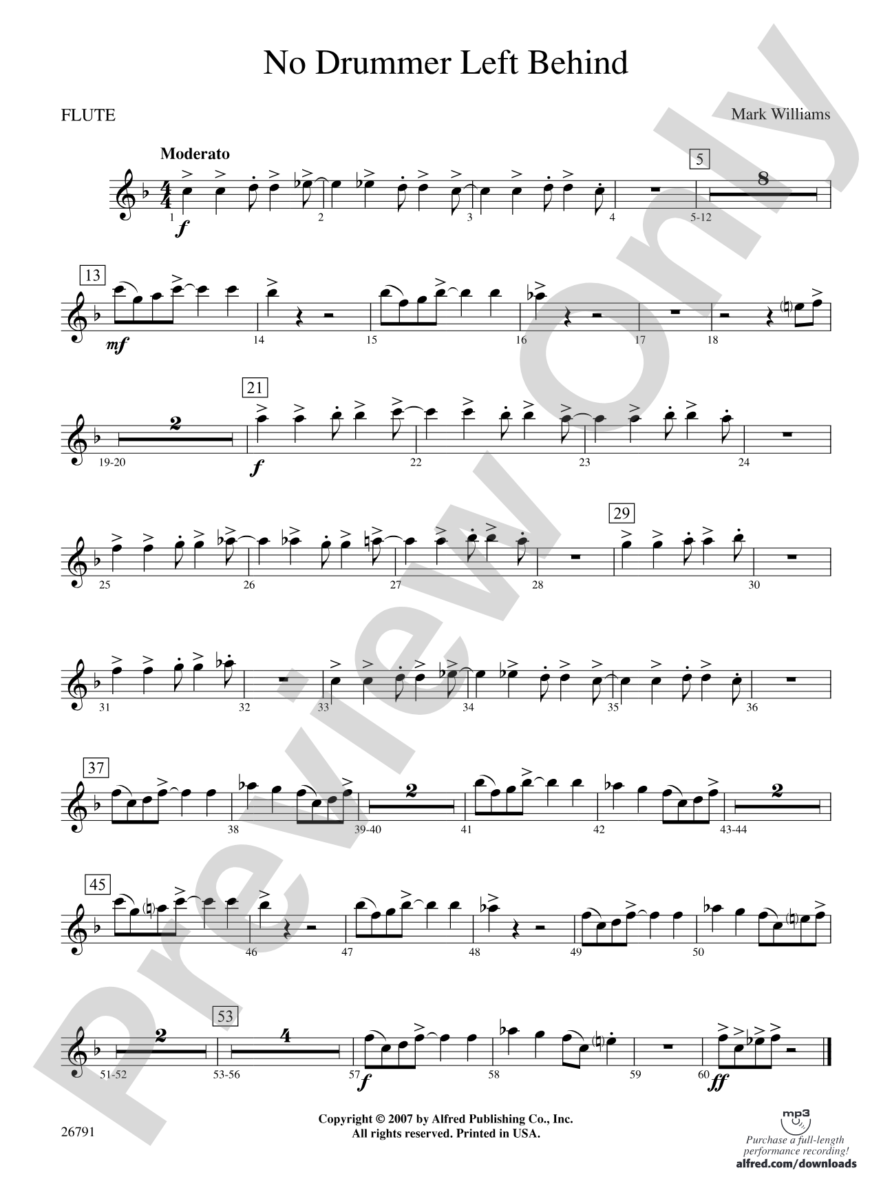 No Drummer Left Behind: Flute
