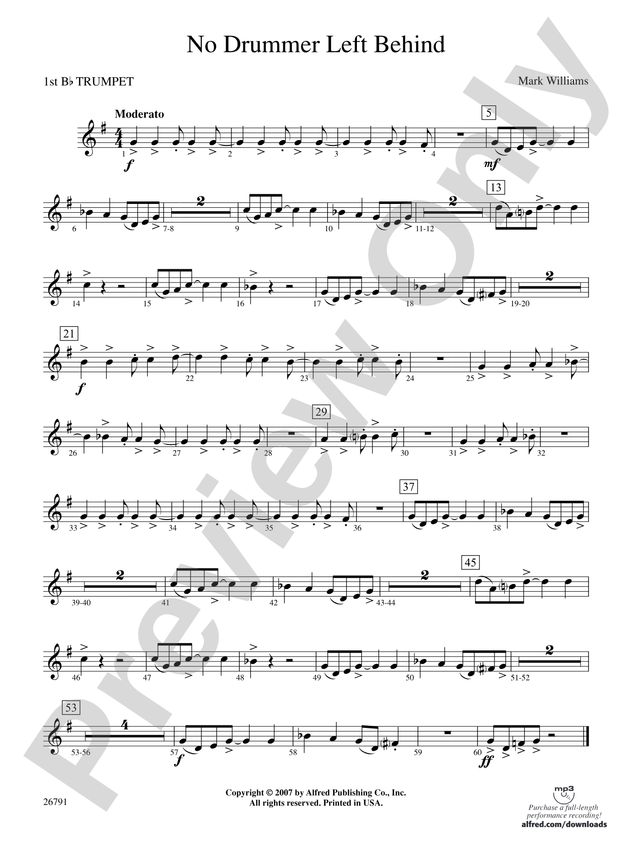 No Drummer Left Behind: 1st B-flat Trumpet