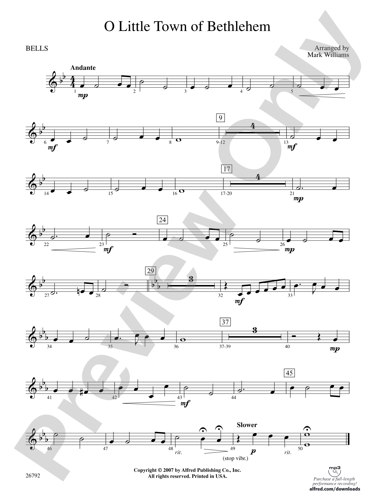 O Little Town of Bethlehem: Bells
