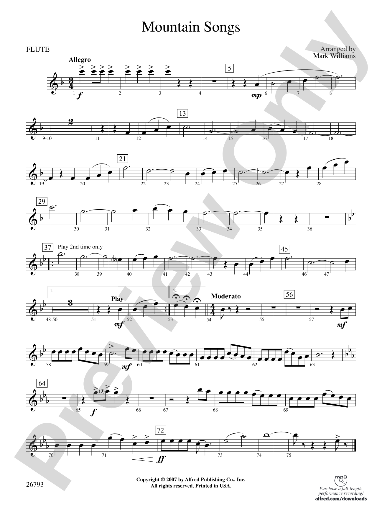 Mountain Songs: Flute