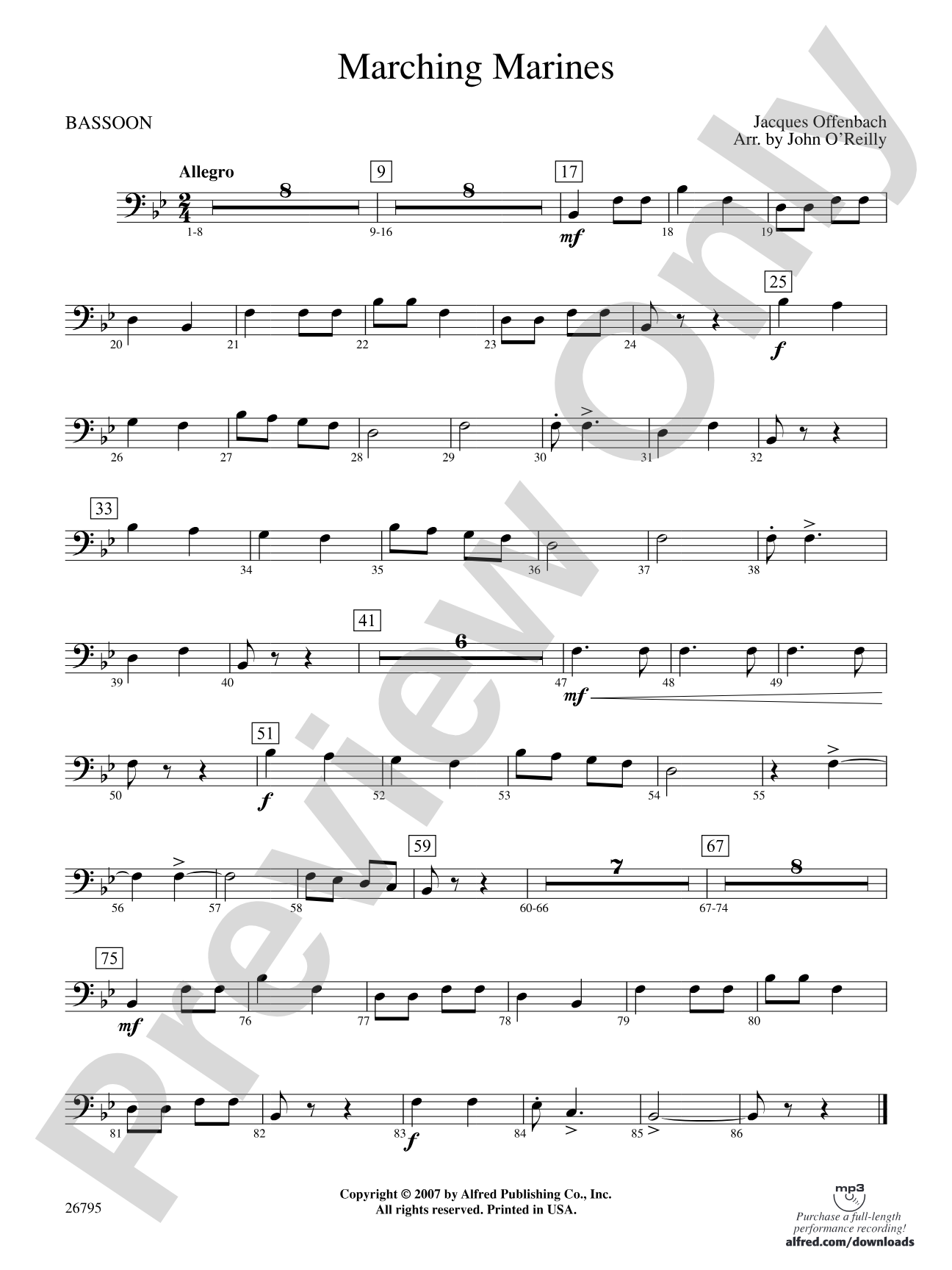 Marching Marines: Bassoon