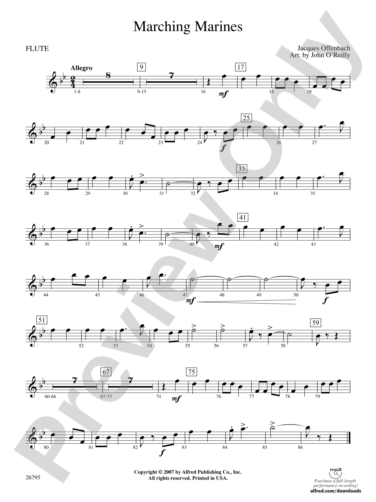 Marching Marines: Flute