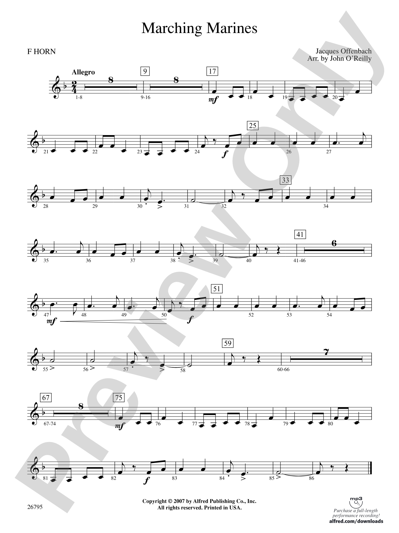 Marching Marines: 1st F Horn