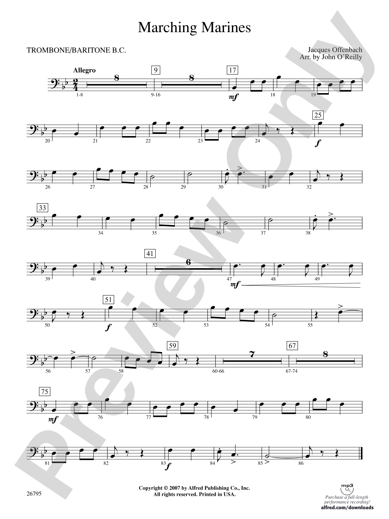 Marching Marines: 1st Trombone