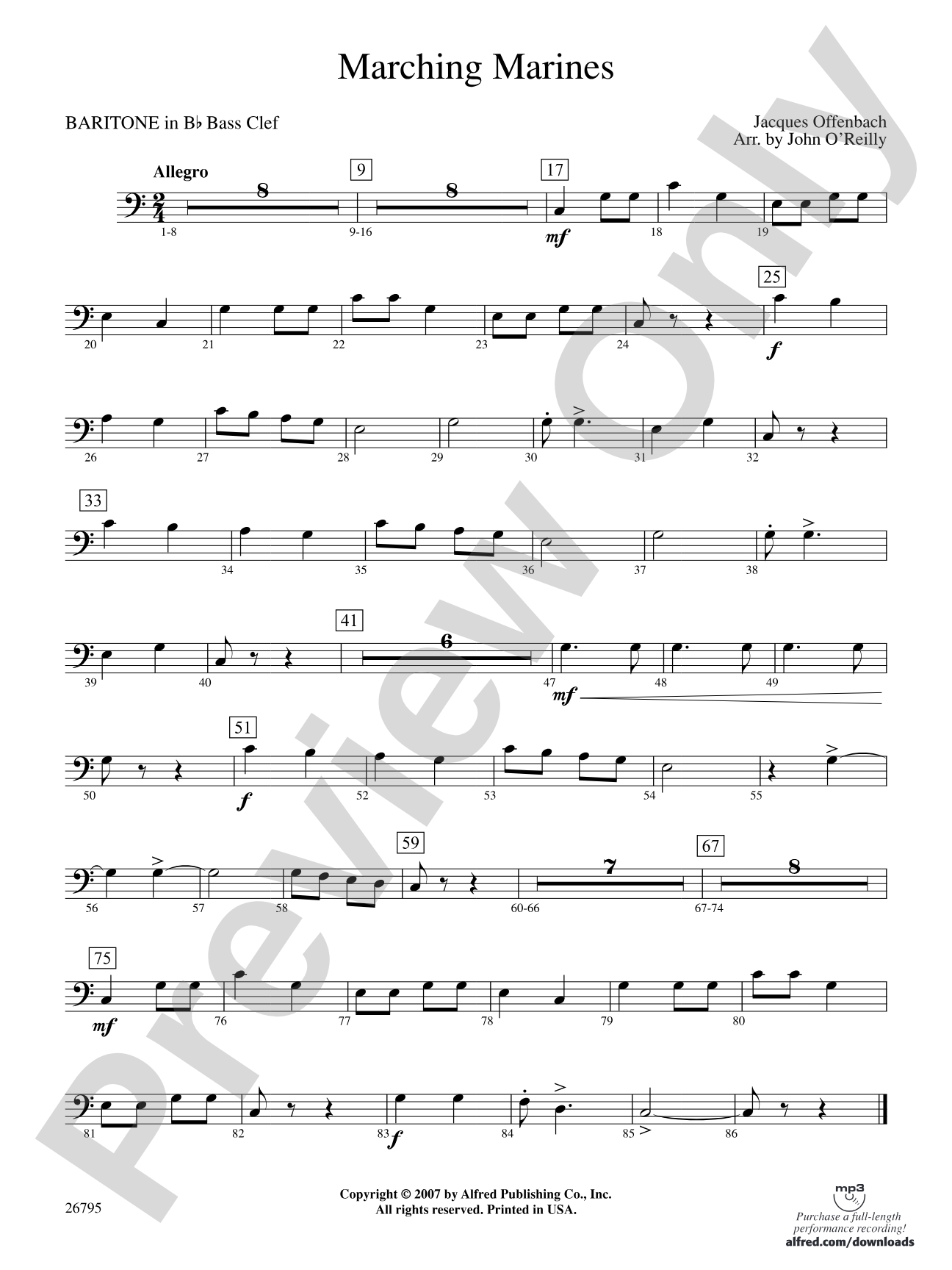 Marching Marines: (wp) B-flat Baritone B.C.