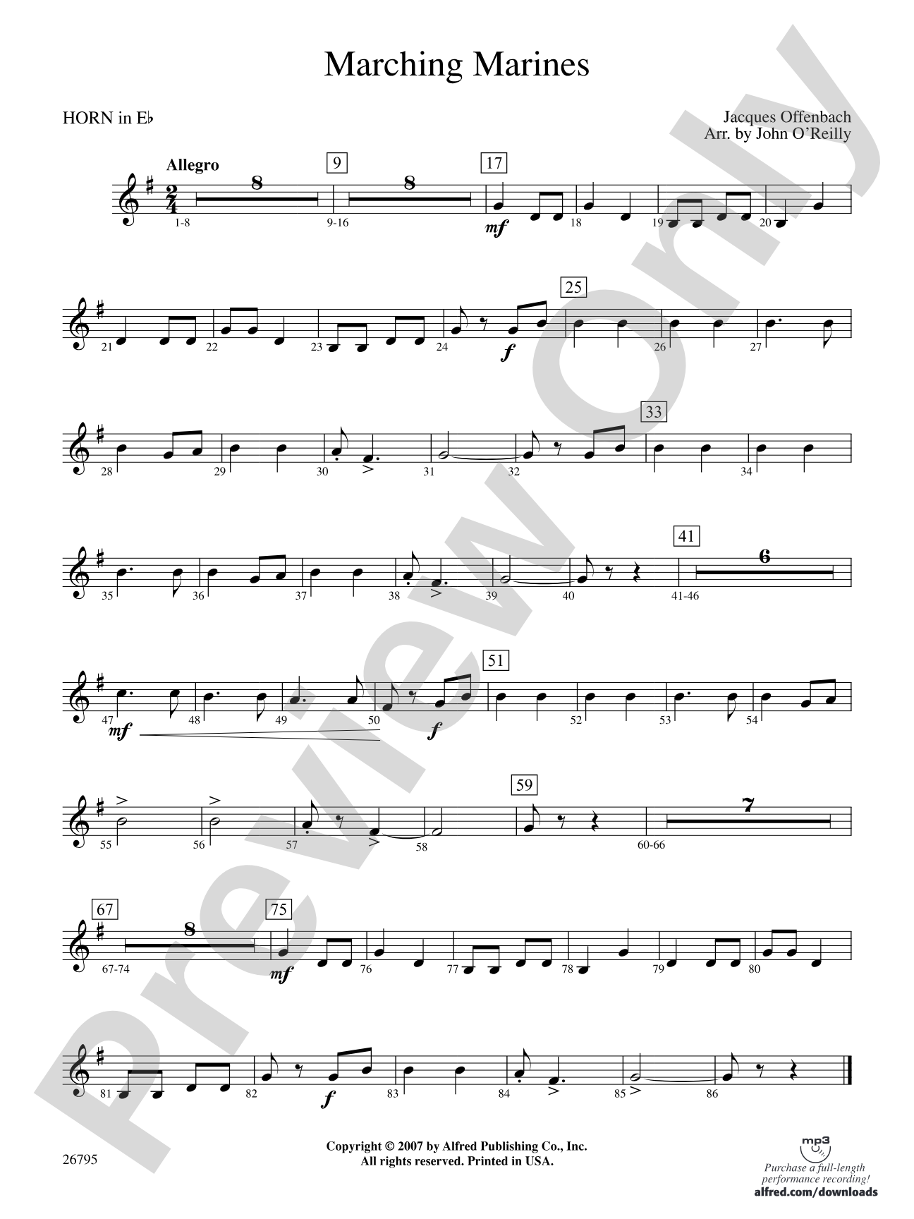Marching Marines: (wp) 1st Horn in E-flat