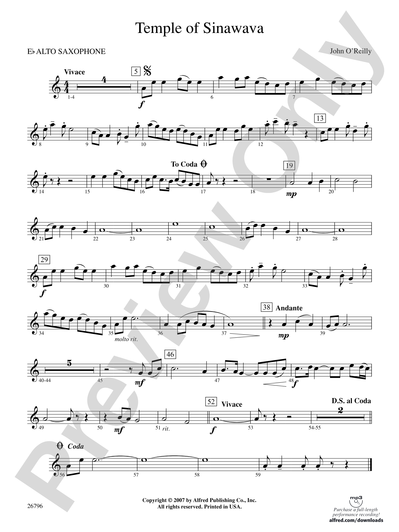 Temple of Sinawava: E-flat Alto Saxophone