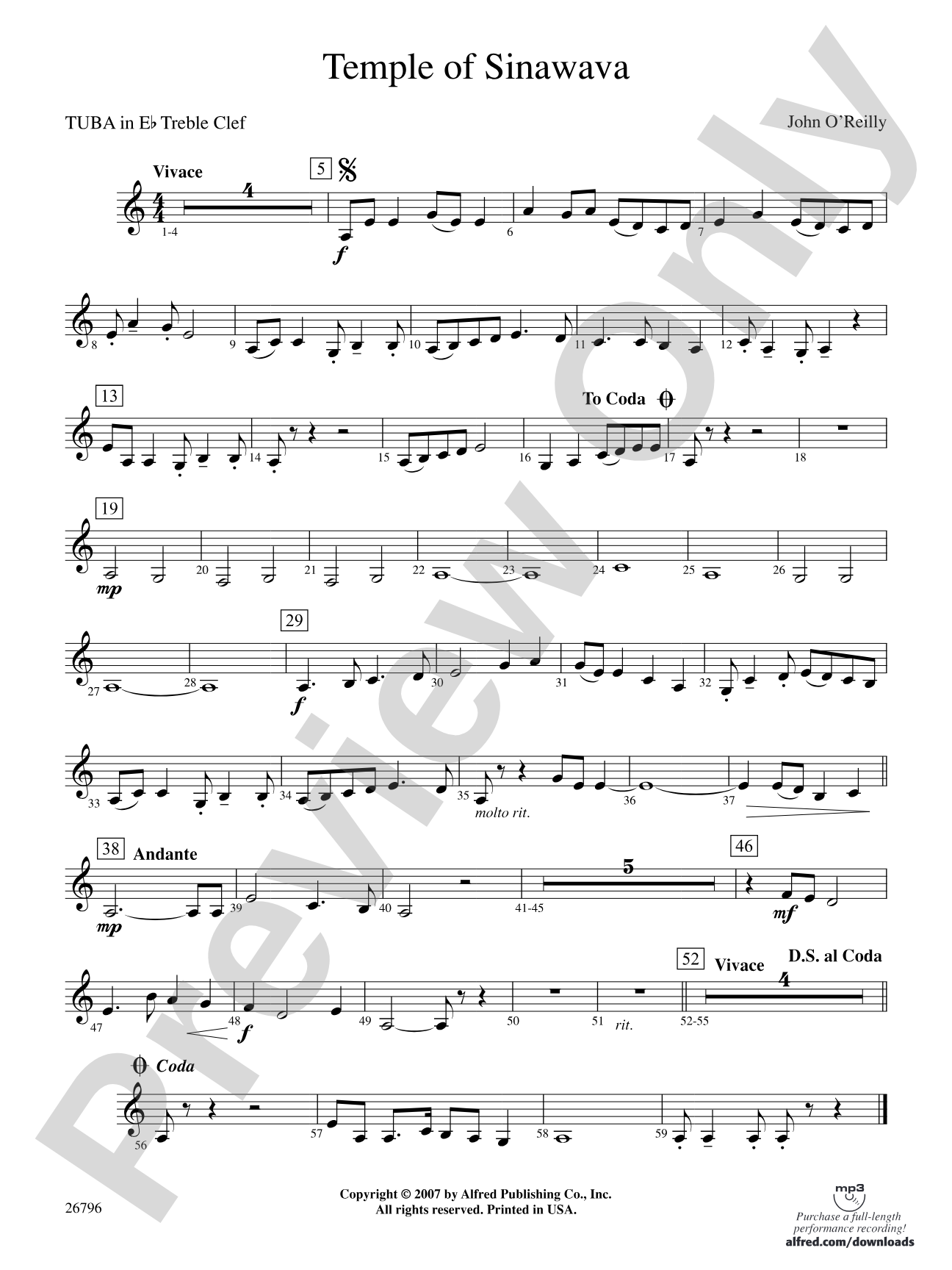 Temple of Sinawava: (wp) E-flat Tuba T.C.