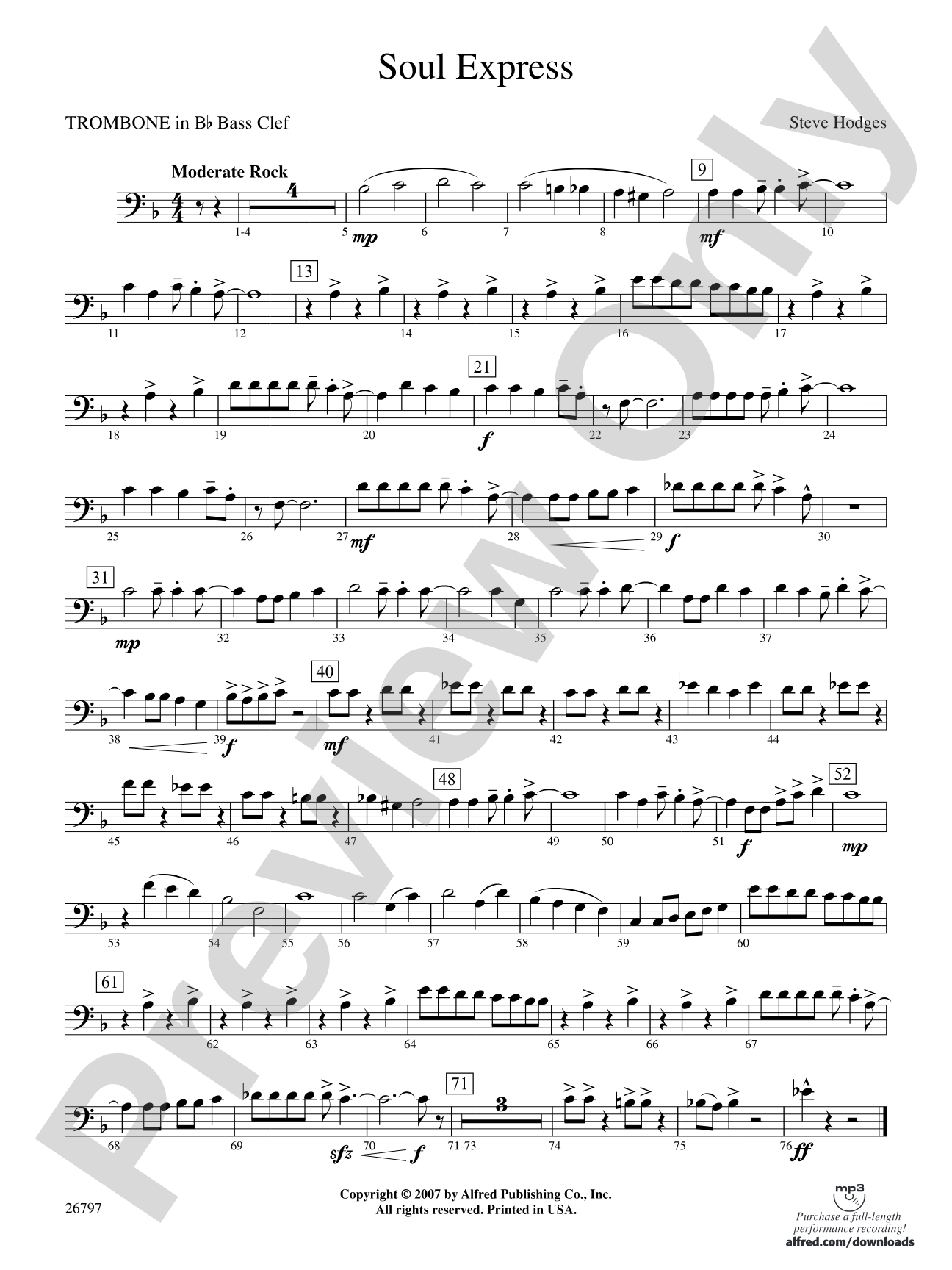 Soul Express: (wp) 1st B-flat Trombone B.C.