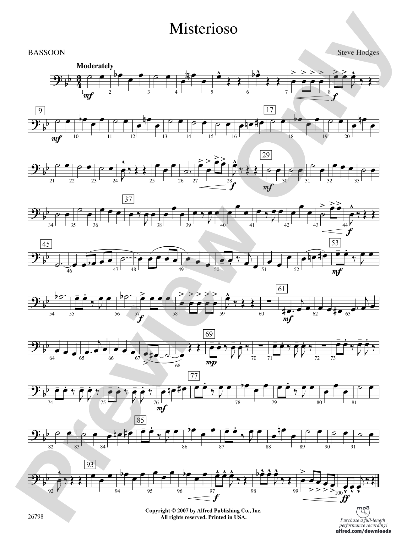 Misterioso: Bassoon