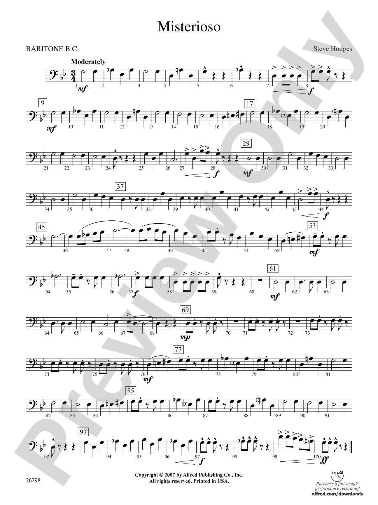 Misterioso: Baritone B.C.