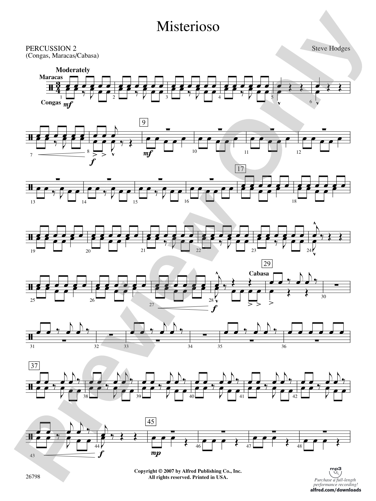 Misterioso: 2nd Percussion