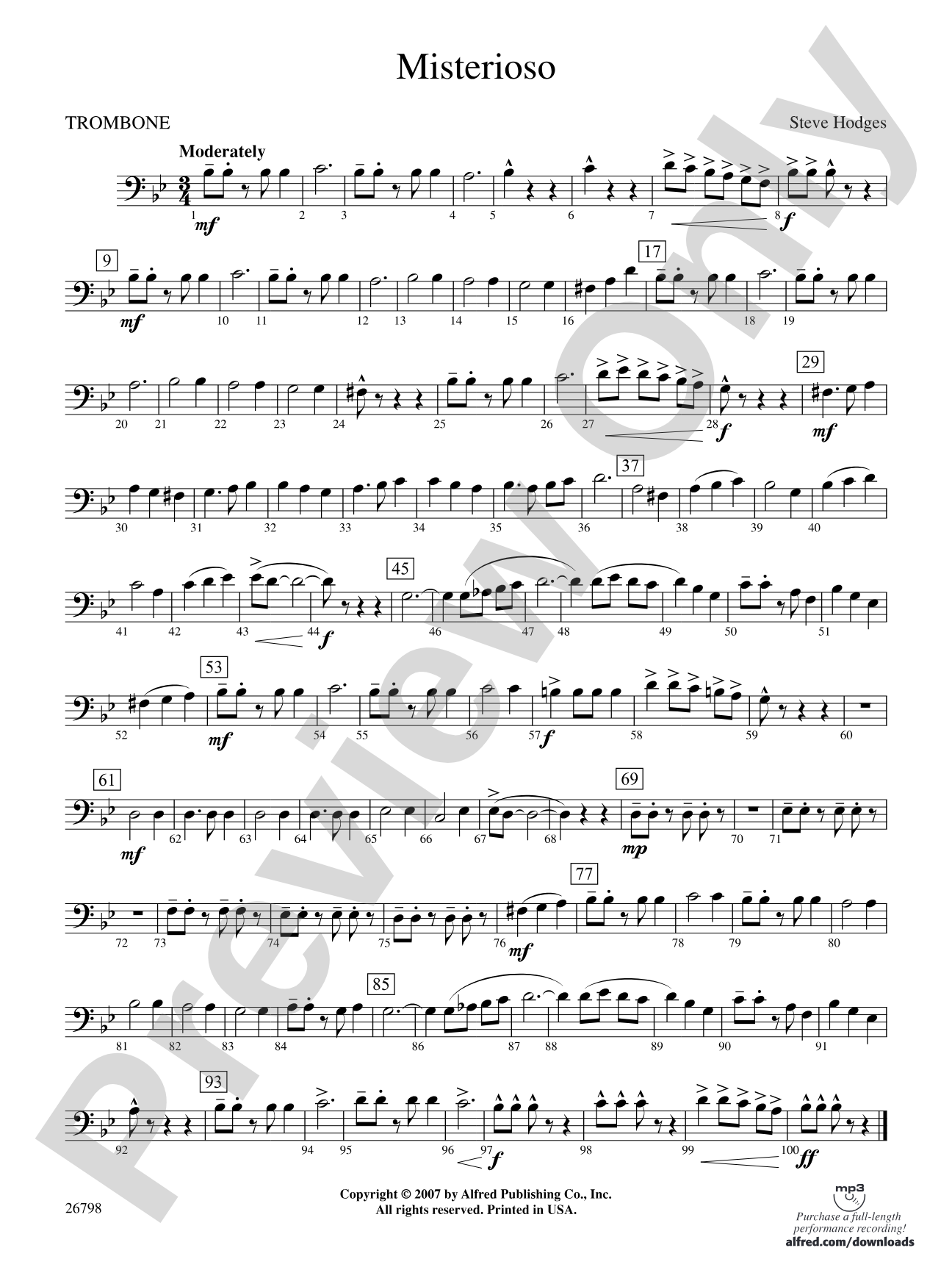 Misterioso: 1st Trombone
