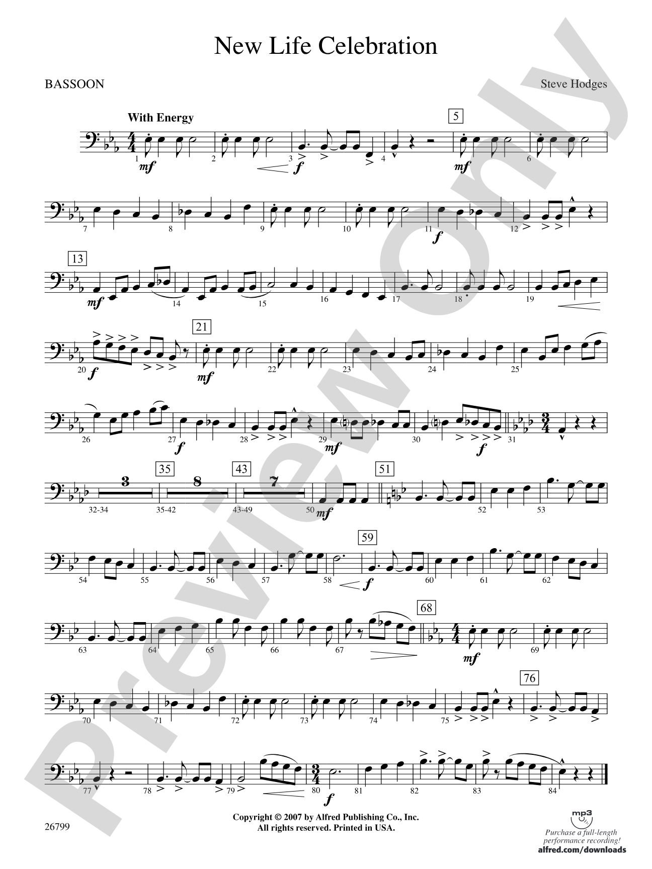 New Life Celebration: Bassoon