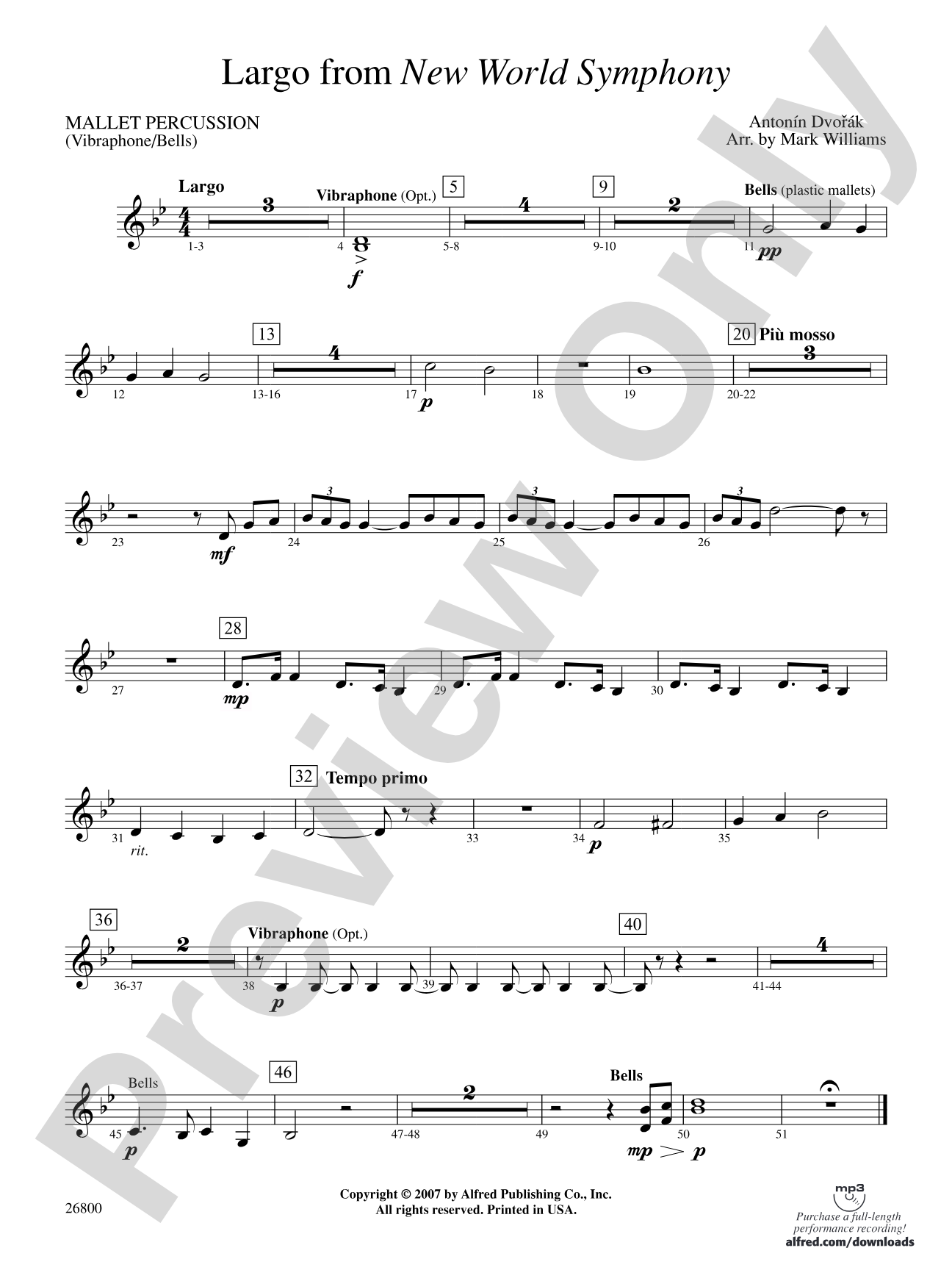 Largo from New World Symphony: Mallets