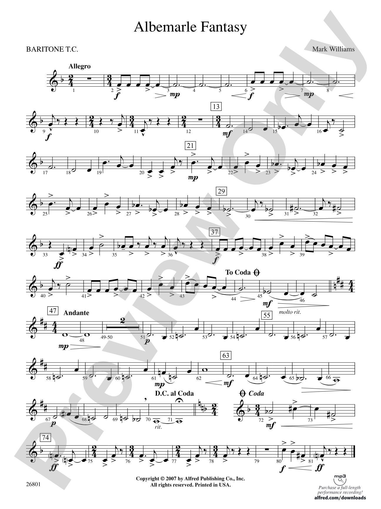 Albemarle Fantasy: Baritone T.C.