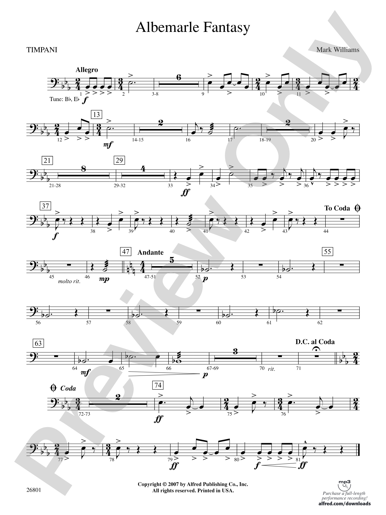 Albemarle Fantasy: Timpani