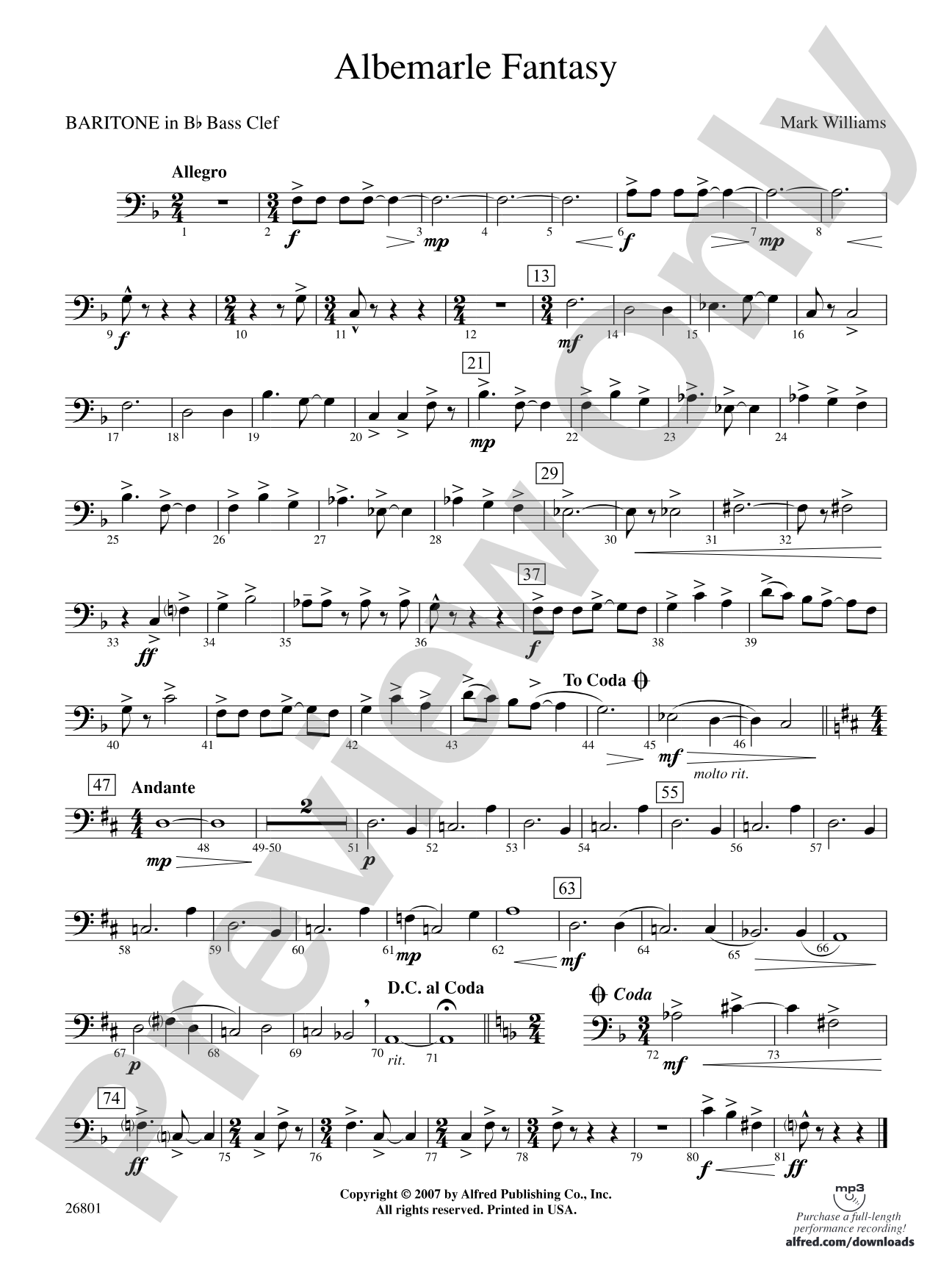 Albemarle Fantasy: (wp) B-flat Baritone B.C.