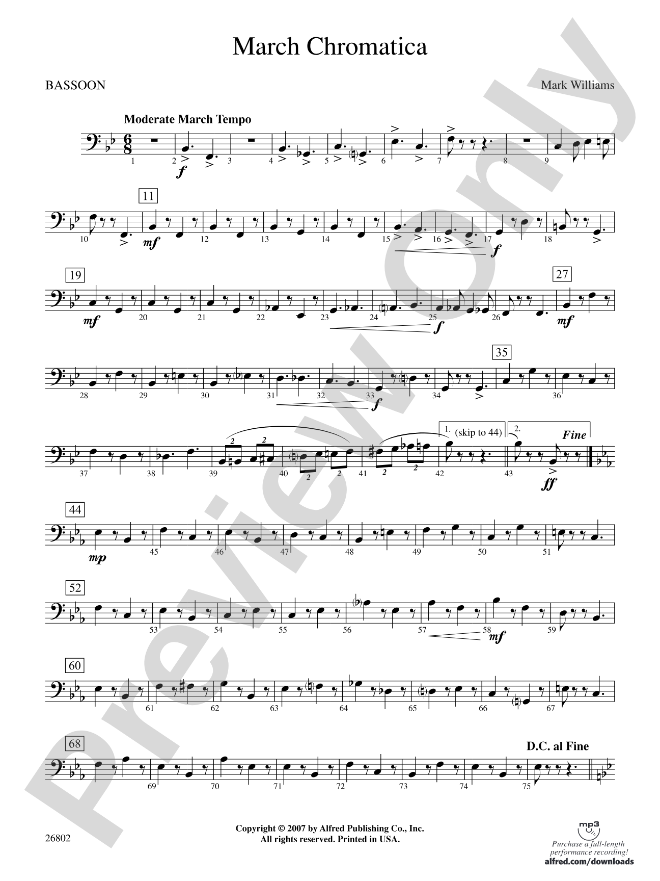 March Chromatica: Bassoon