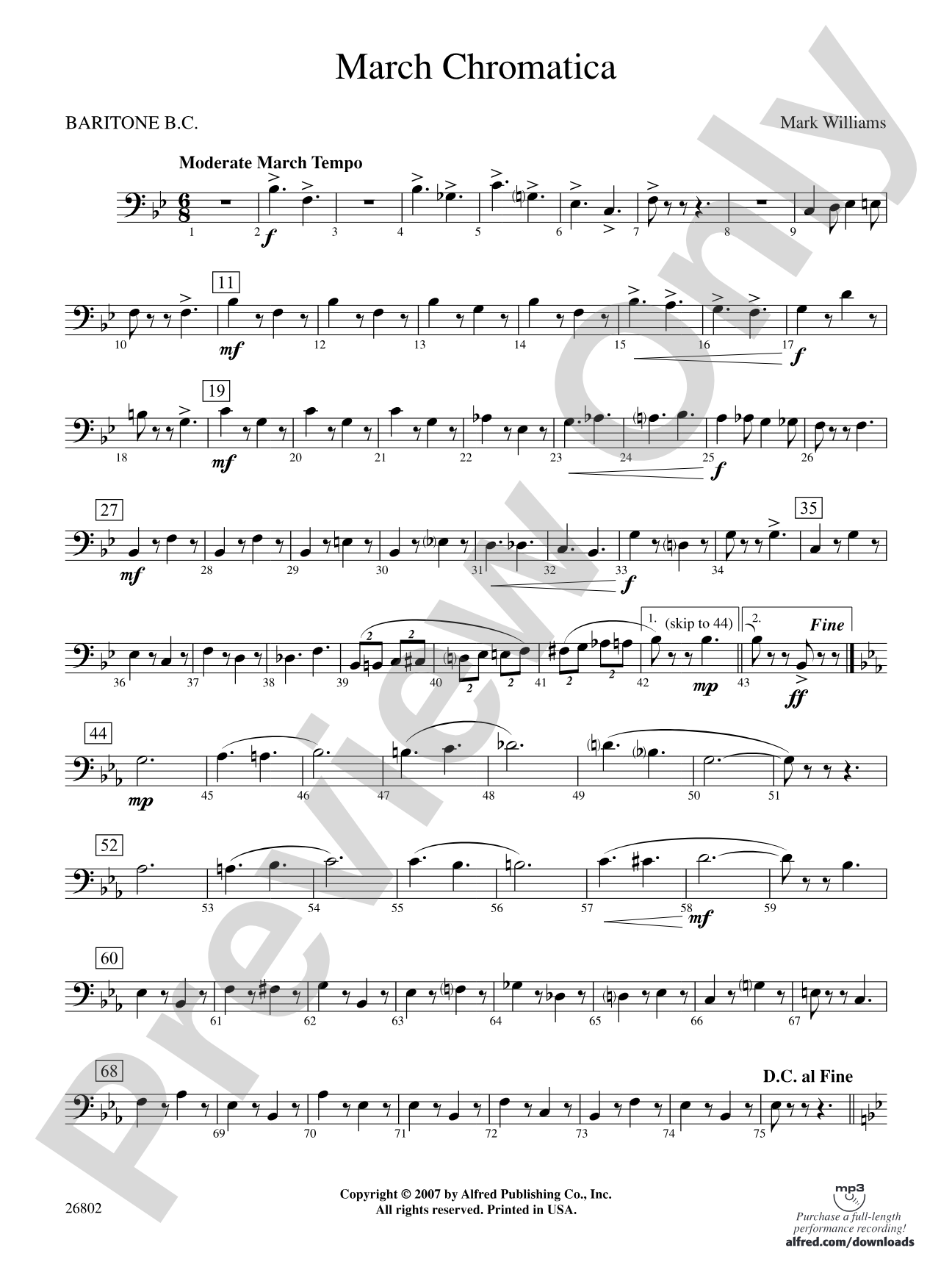 March Chromatica: Baritone B.C.