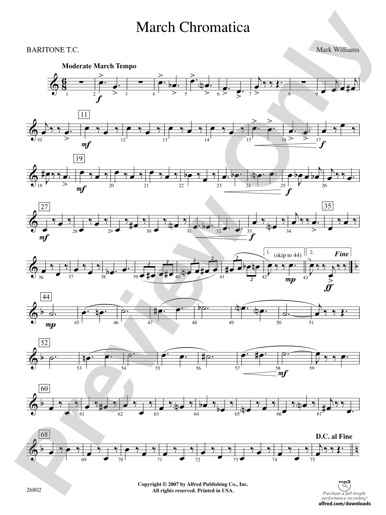 March Chromatica: Baritone T.C.