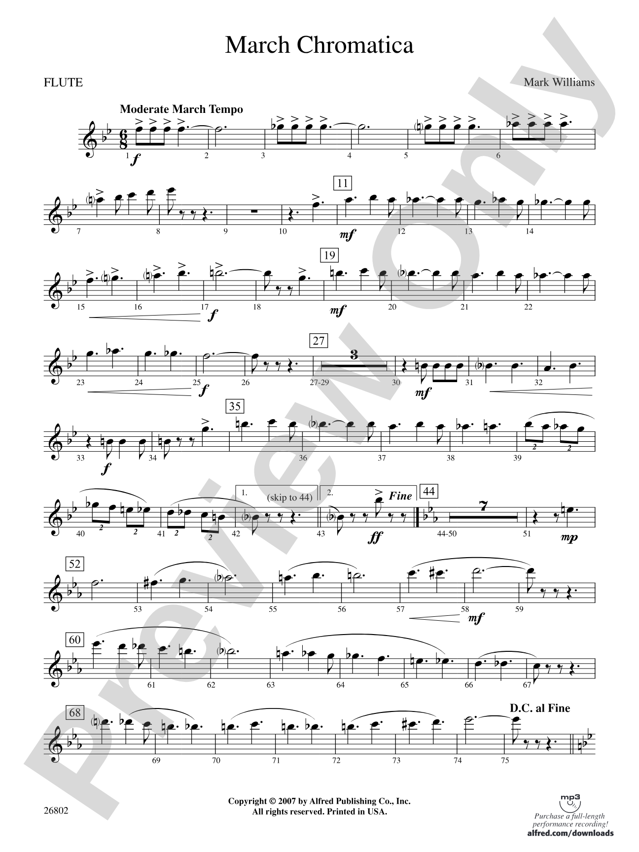 March Chromatica: Flute