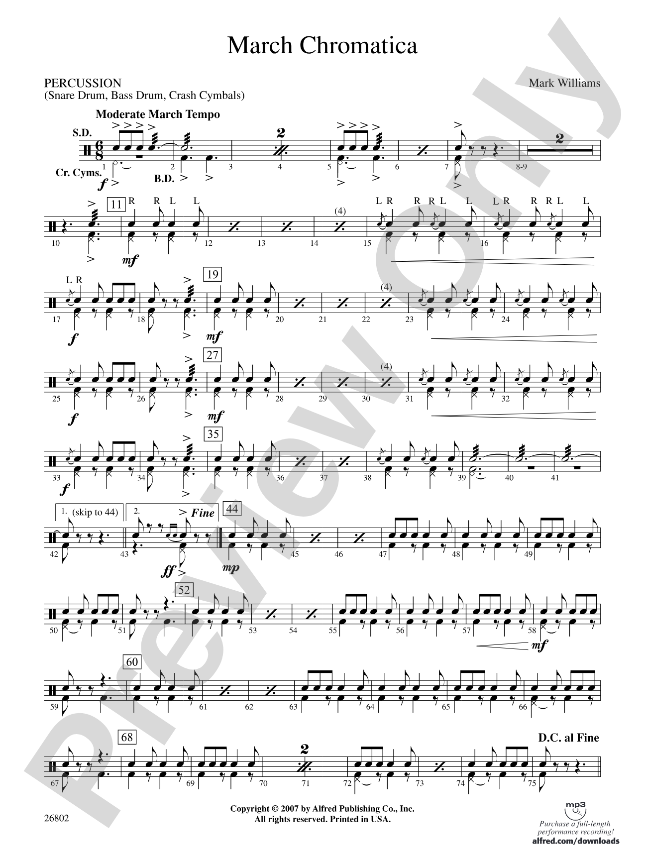 March Chromatica: 1st Percussion