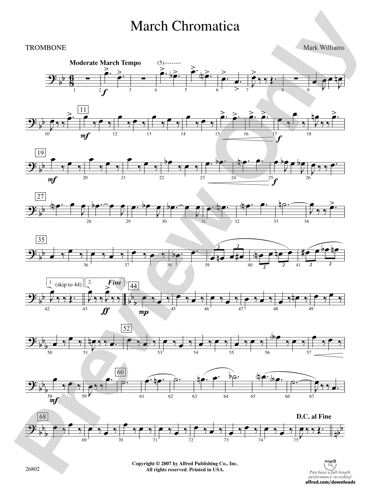 March Chromatica: 1st Trombone