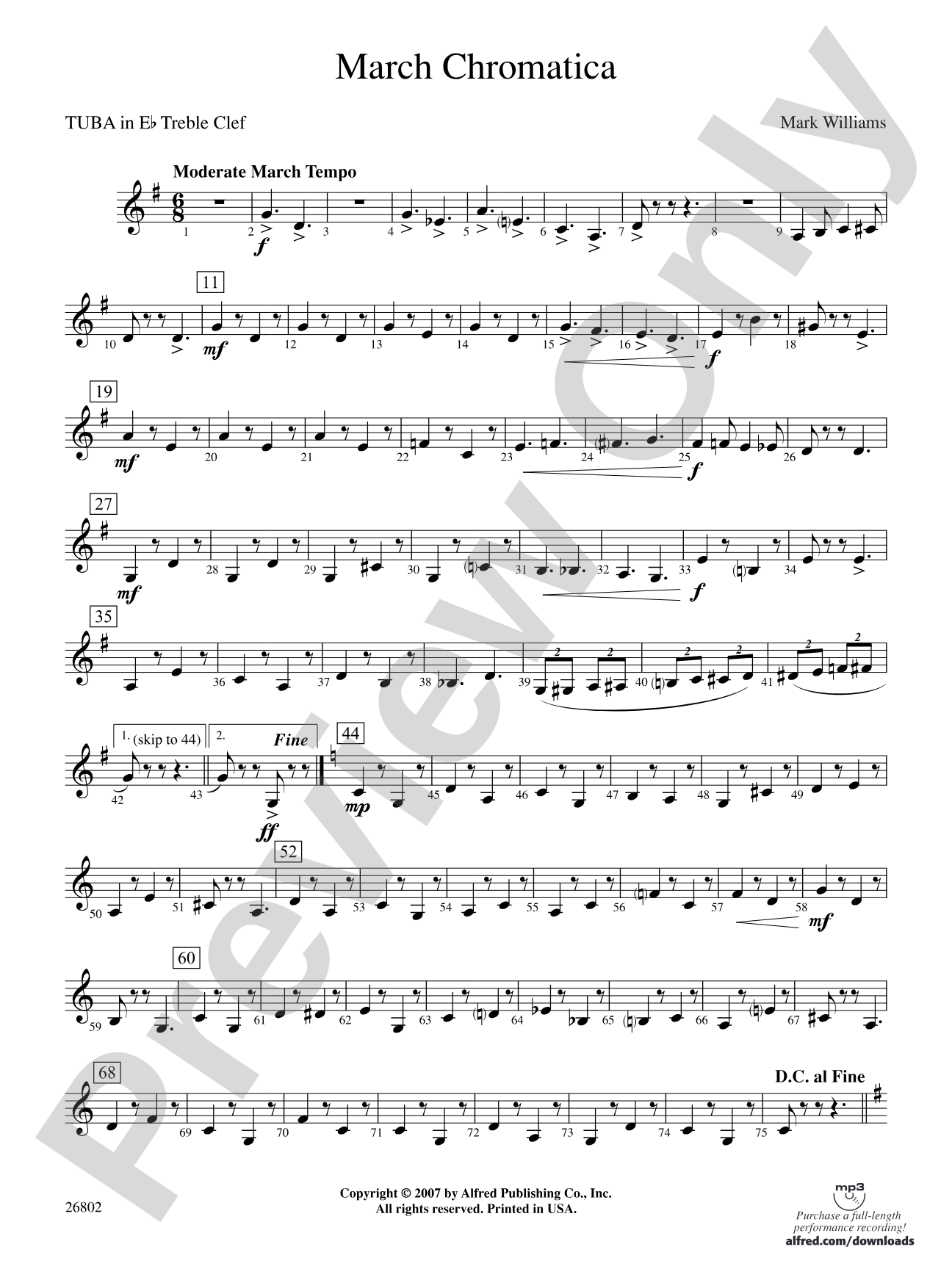 March Chromatica: (wp) E-flat Tuba T.C.