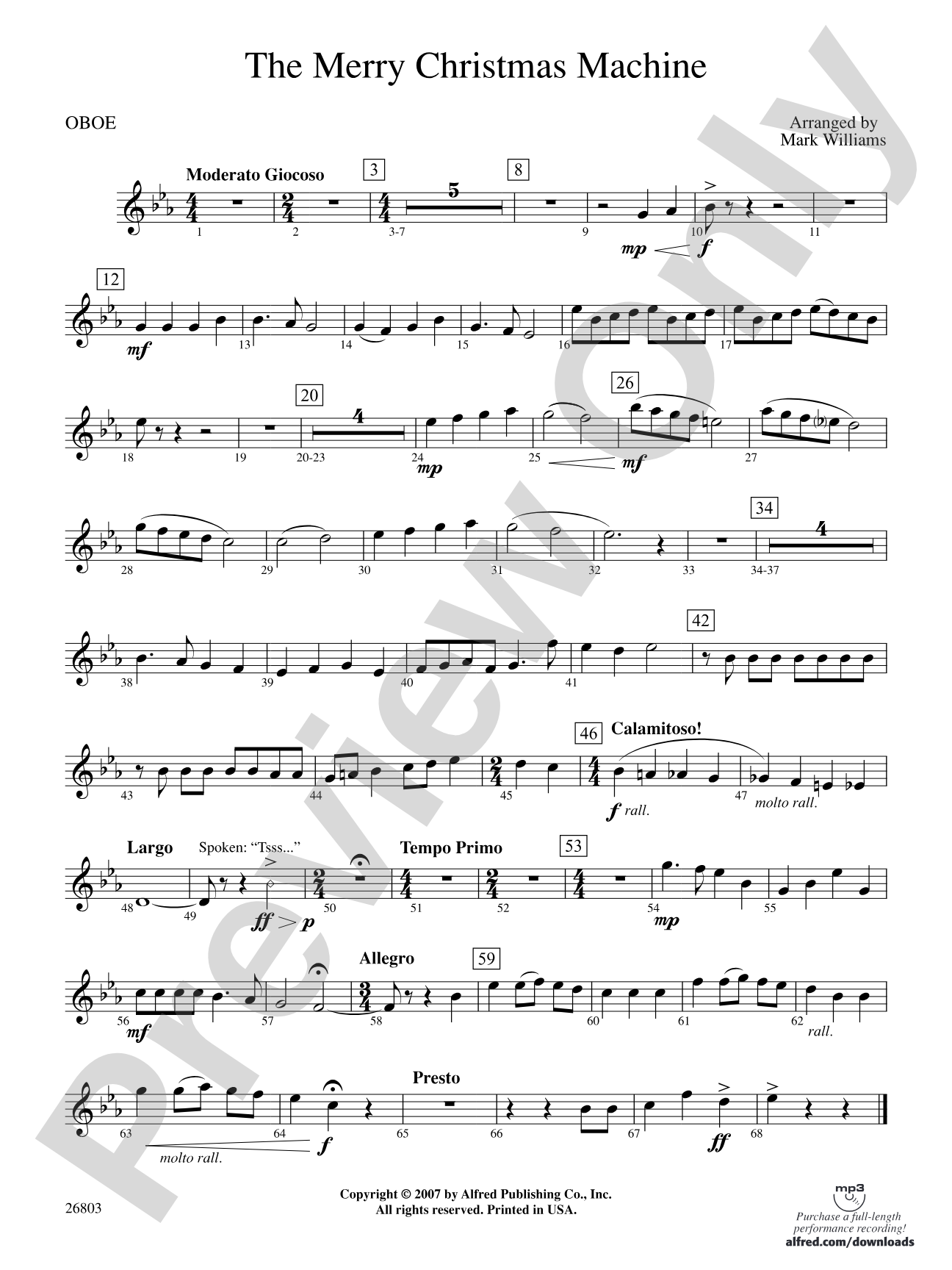 The Merry Christmas Machine: Oboe