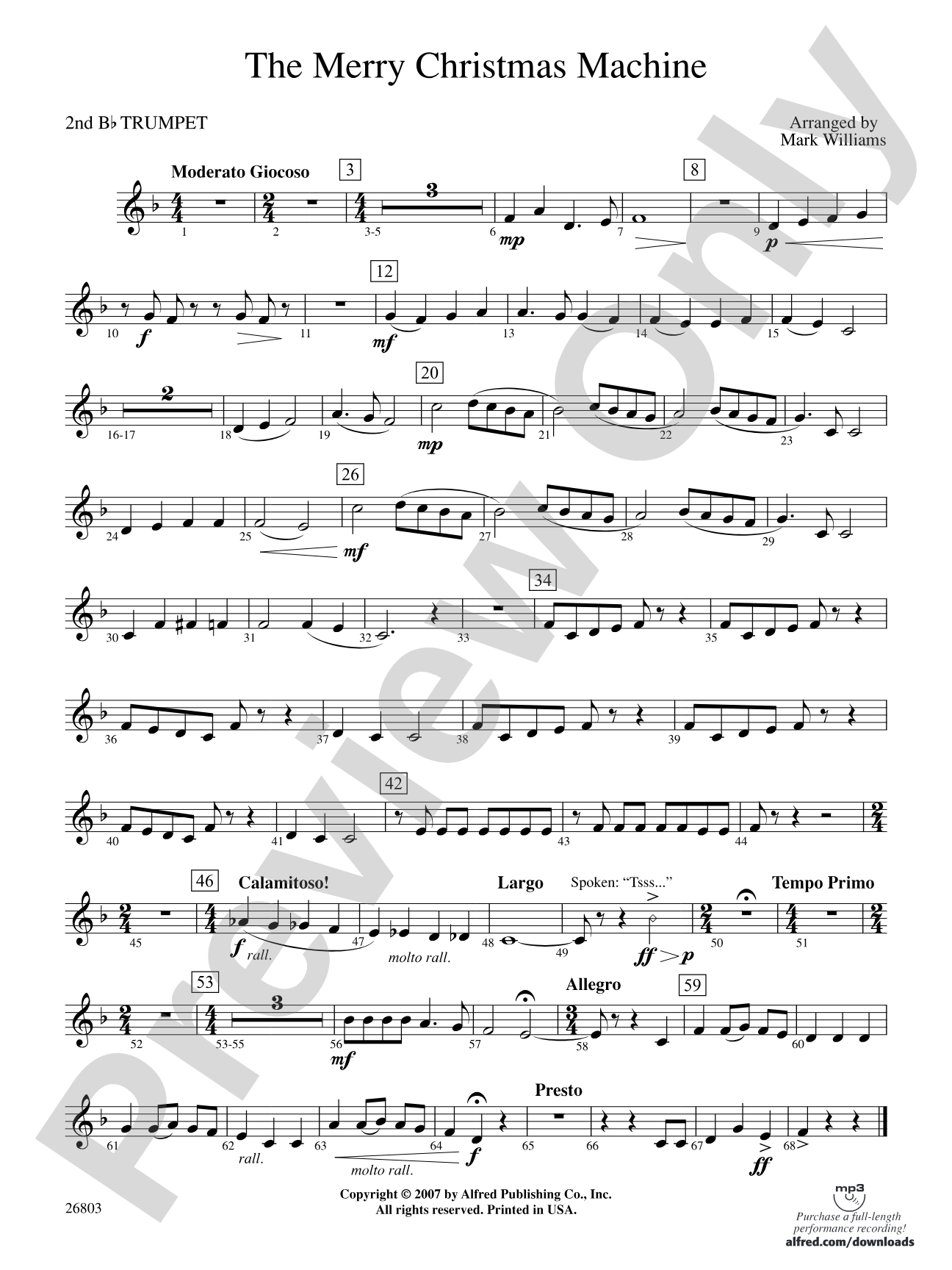 The Merry Christmas Machine: 2nd B-flat Trumpet
