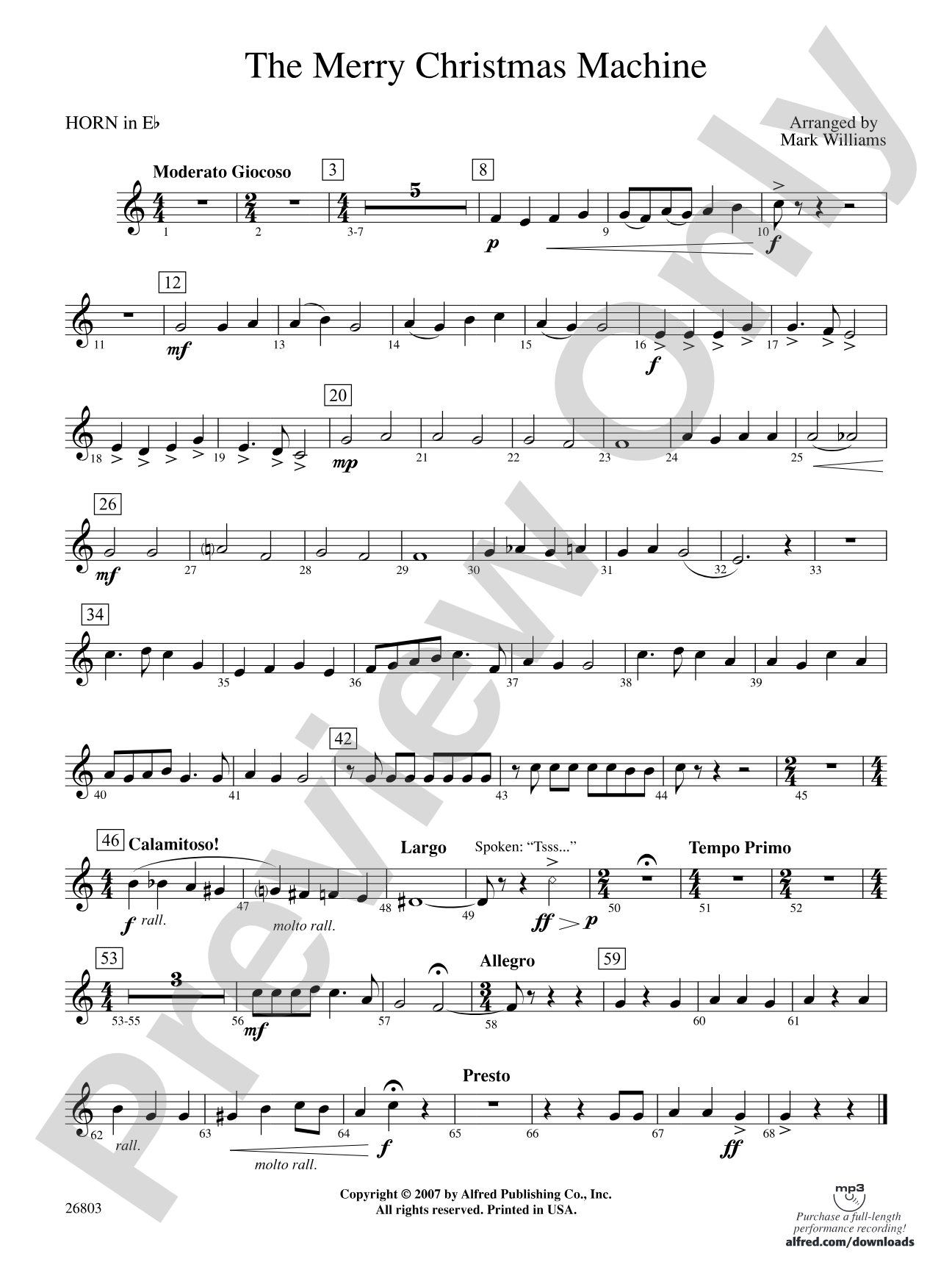 The Merry Christmas Machine: (wp) 1st Horn in E-flat