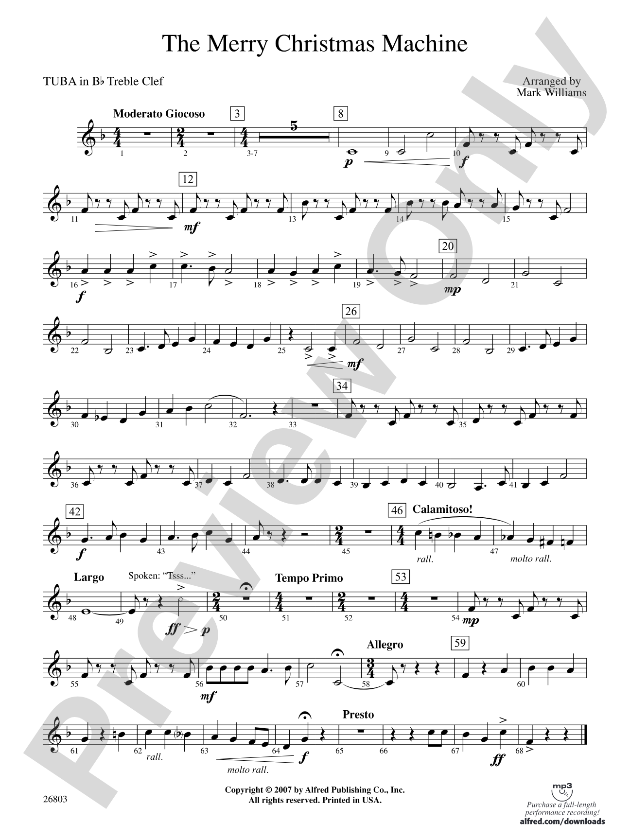 The Merry Christmas Machine: (wp) B-flat Tuba T.C.
