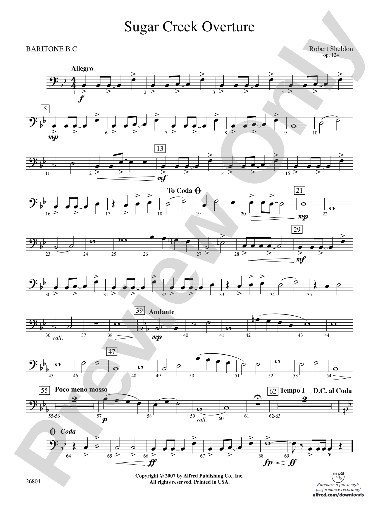 Sugar Creek Overture: Baritone B.C.