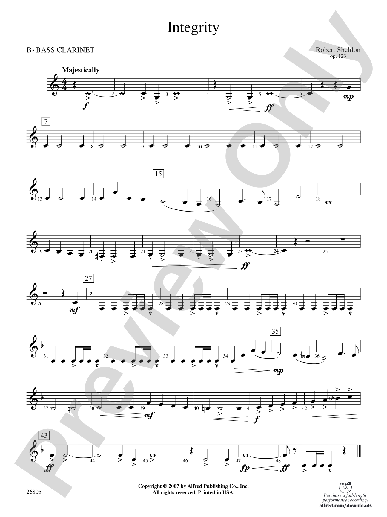Integrity: B-flat Bass Clarinet