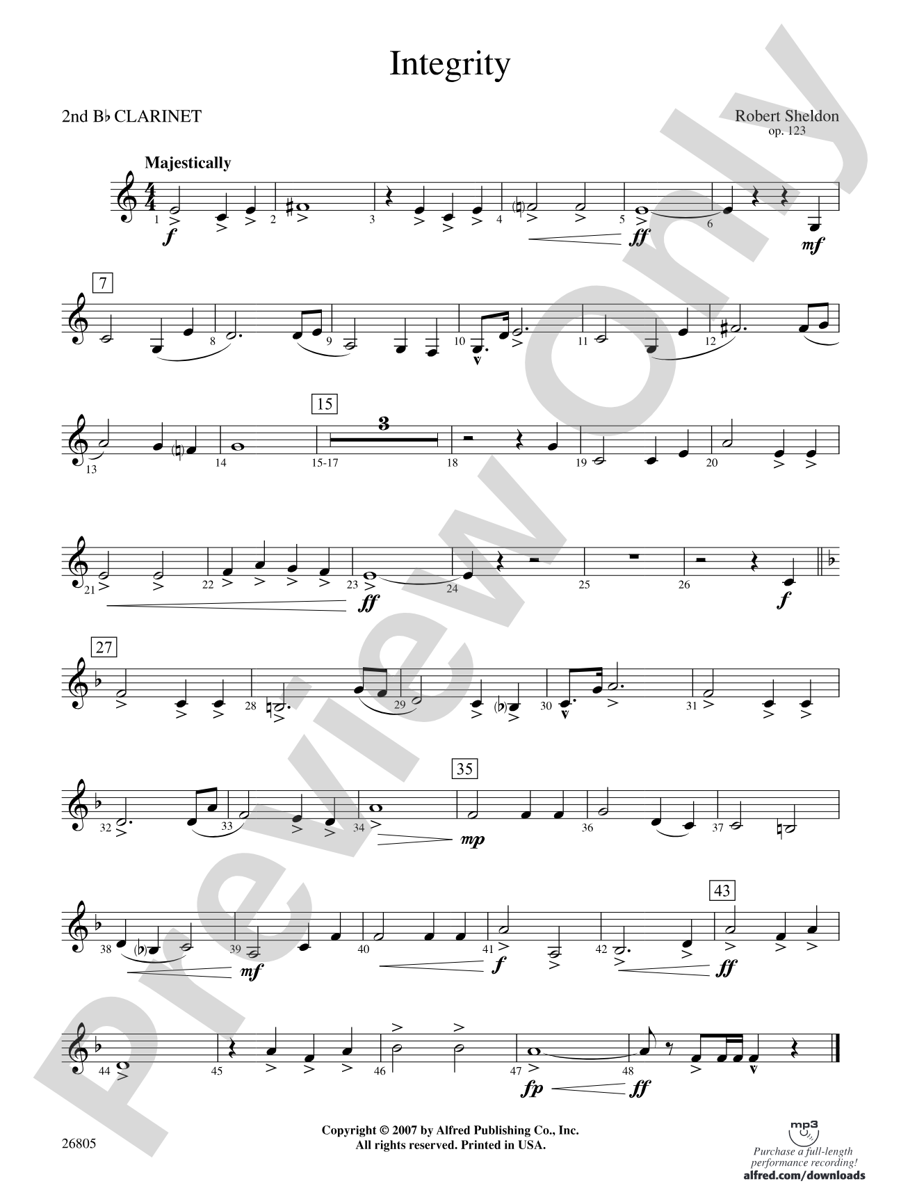 Integrity: 2nd B-flat Clarinet