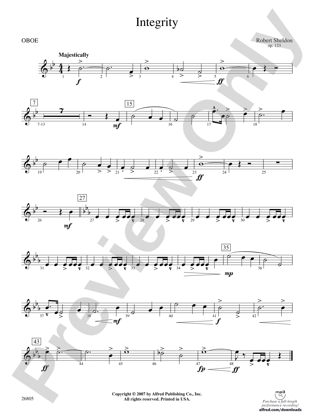 Integrity: Oboe