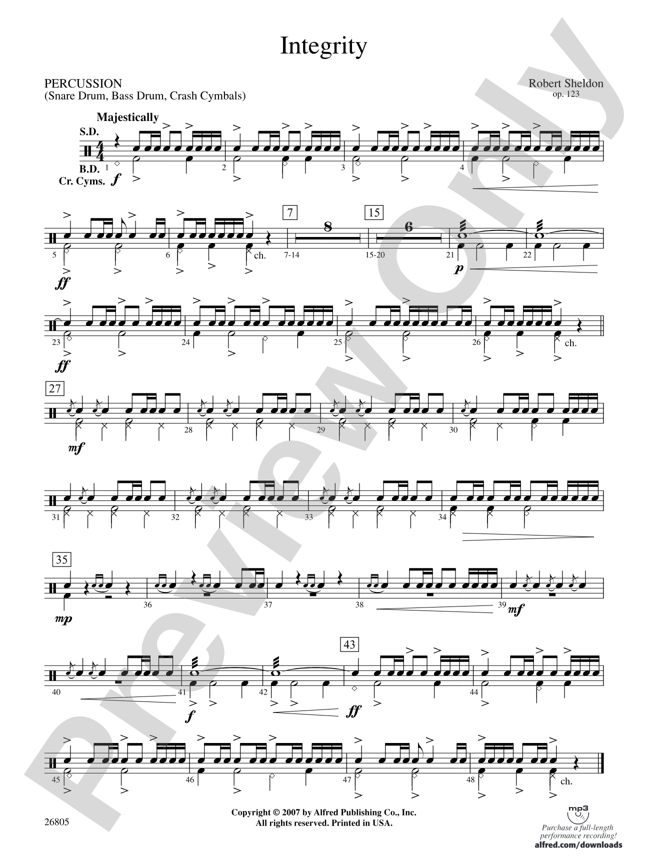 Integrity: 1st Percussion
