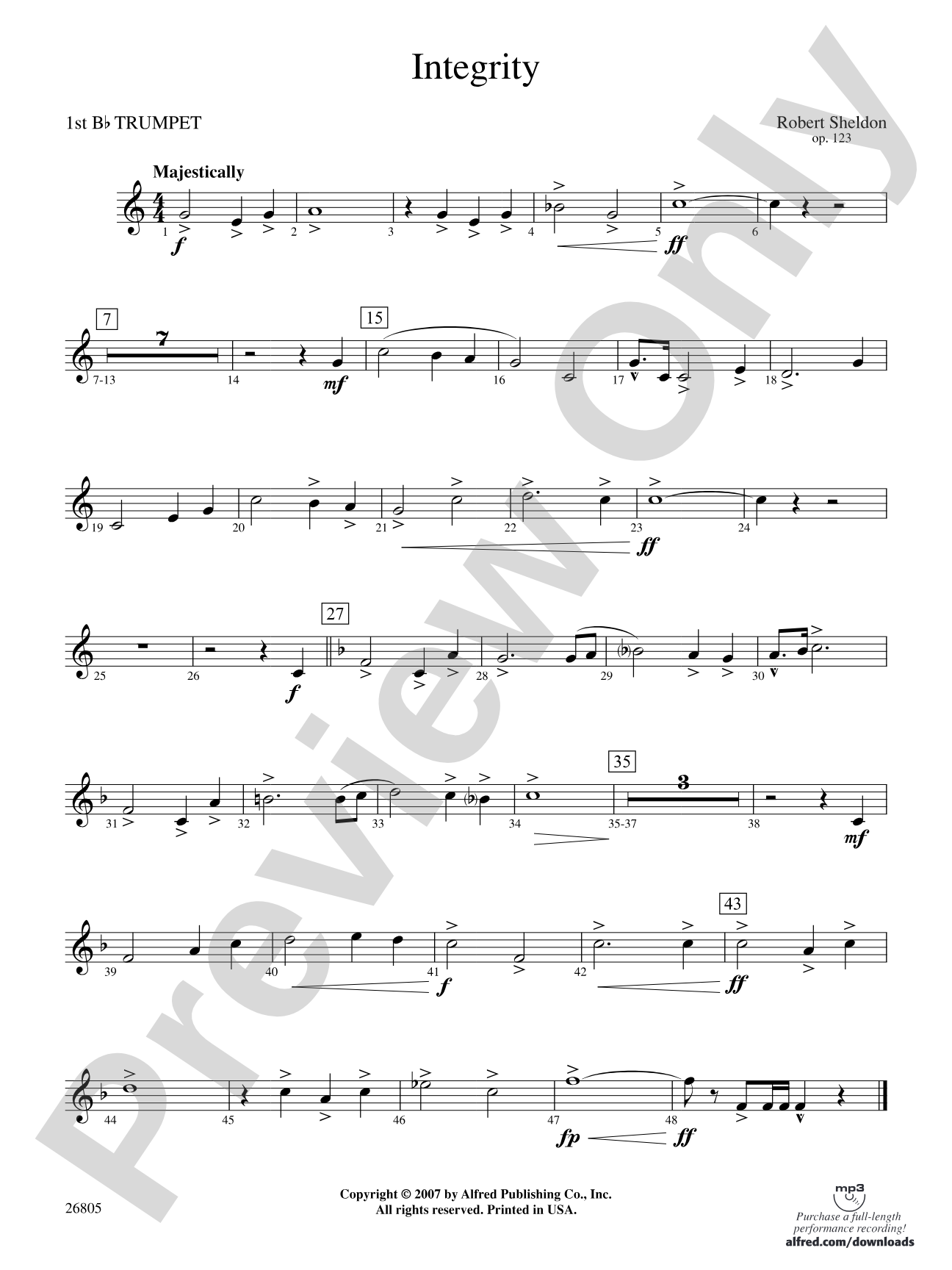 Integrity: 1st B-flat Trumpet