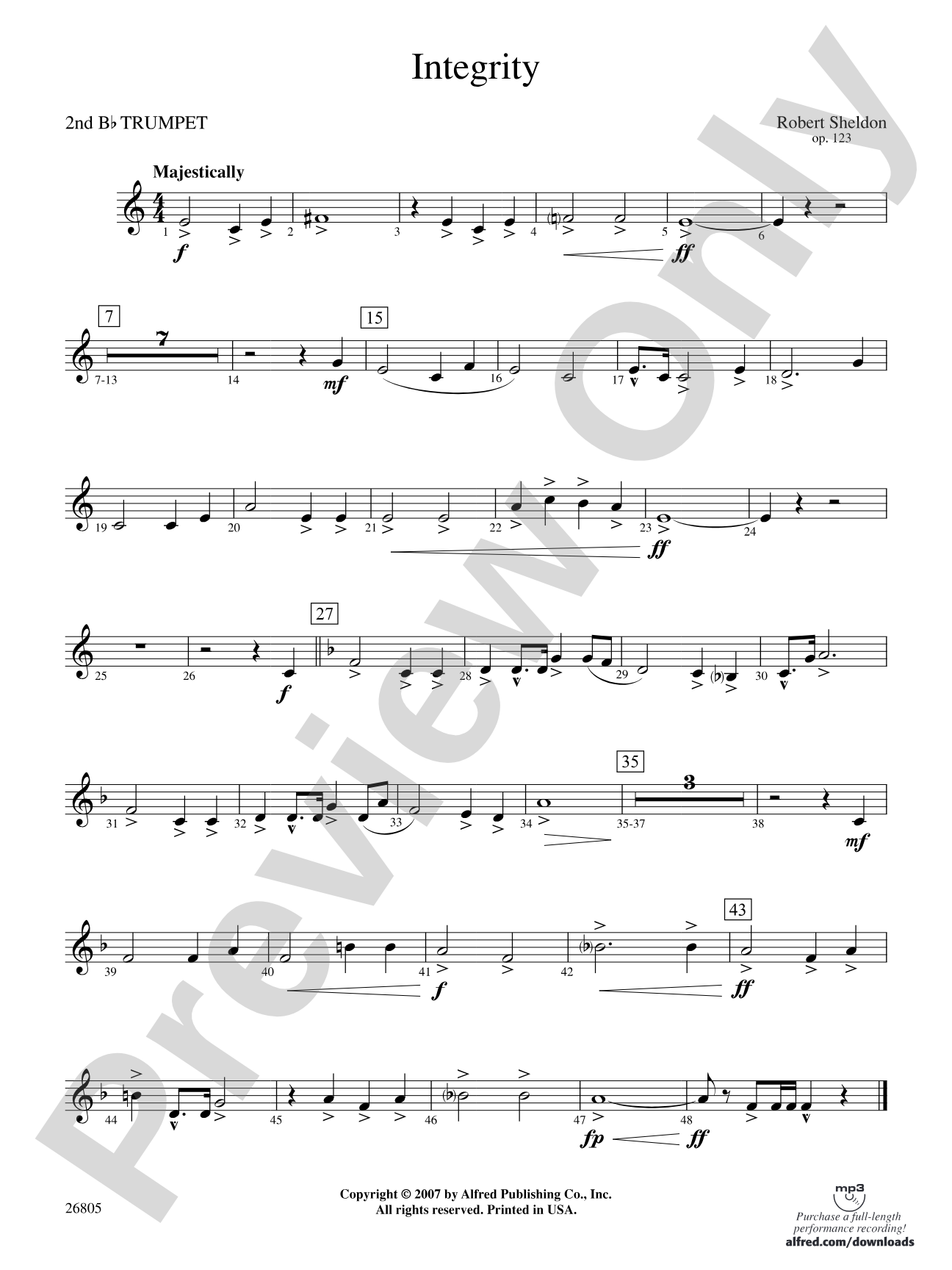 Integrity: 2nd B-flat Trumpet