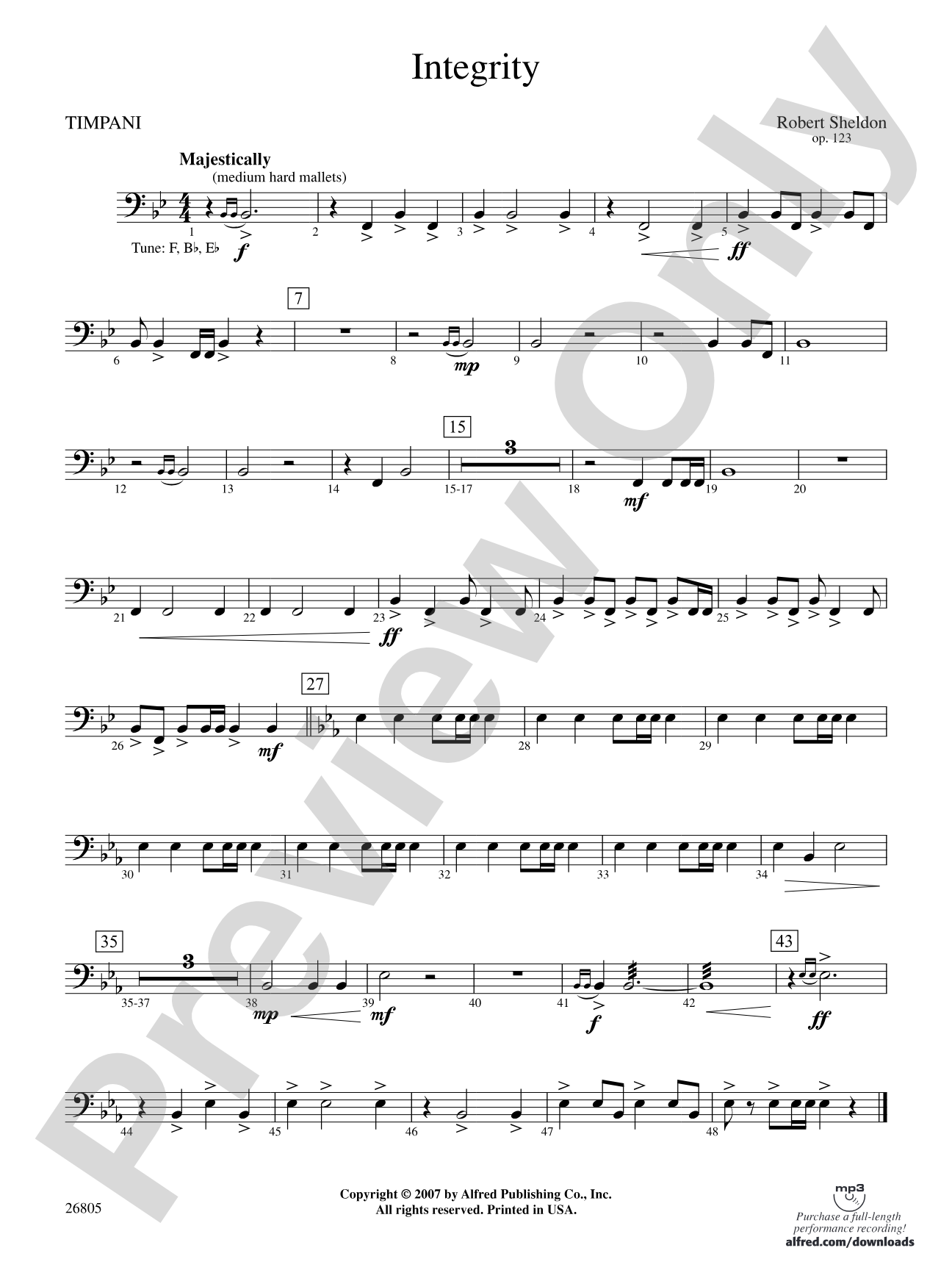 Integrity: Timpani