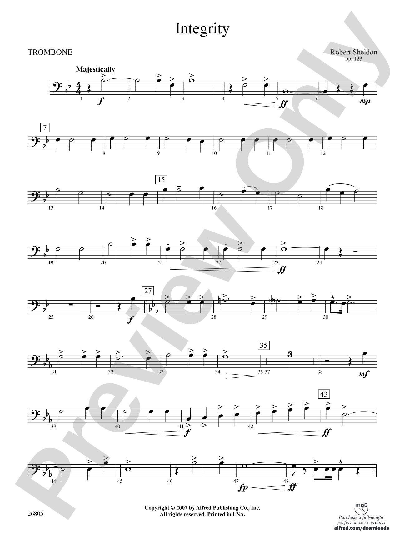 Integrity: 1st Trombone