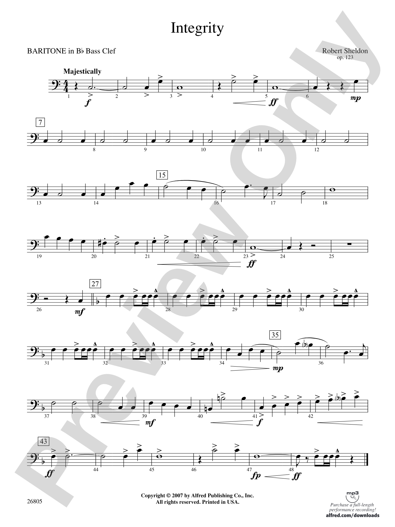 Integrity: (wp) B-flat Baritone B.C.