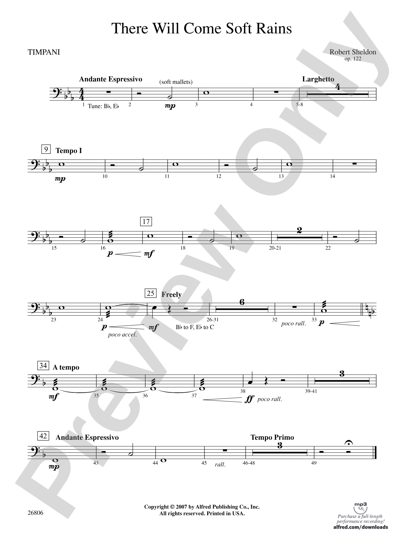 There Will Come Soft Rains: Timpani