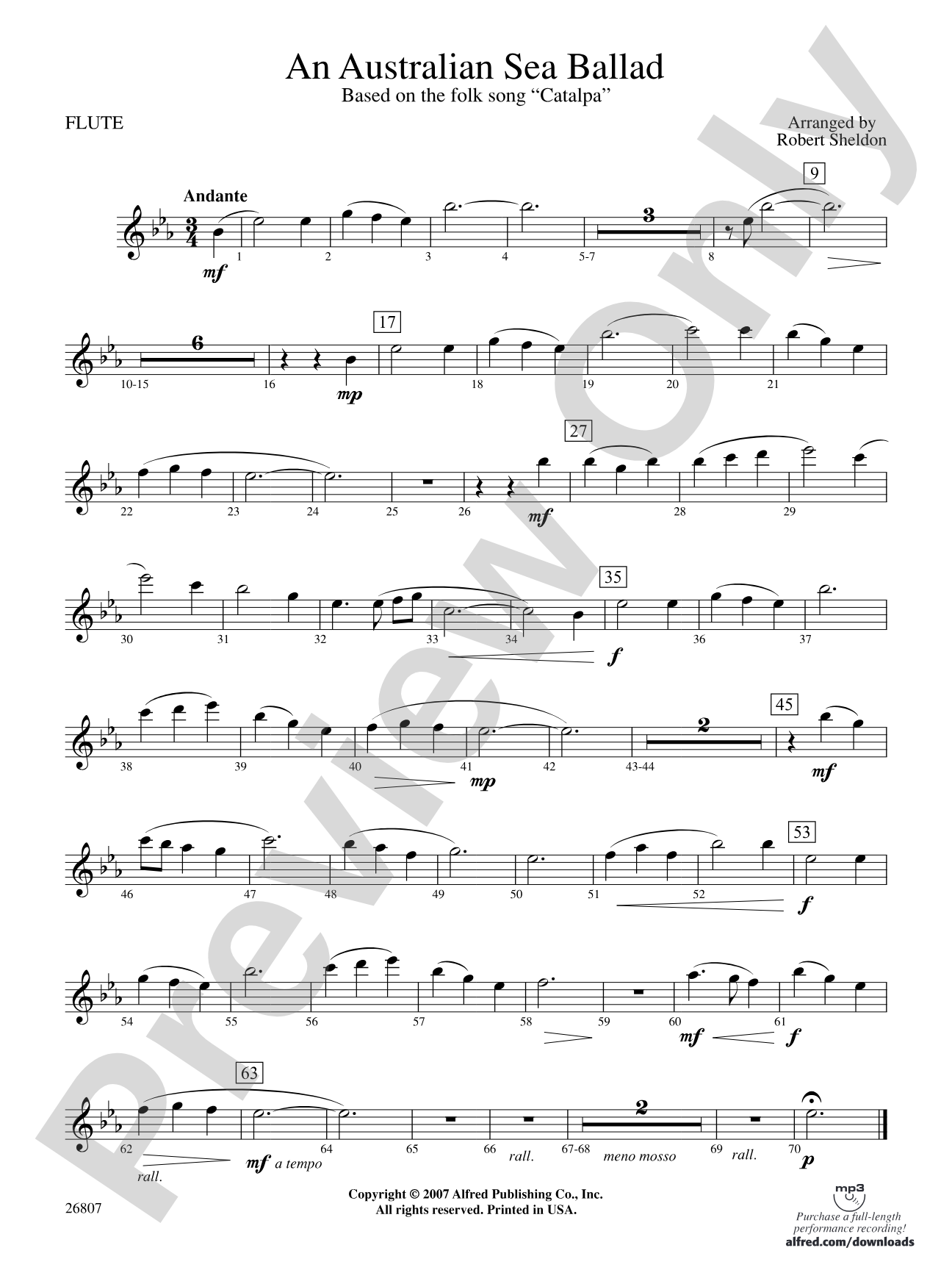 An Australian Sea Ballad: Flute