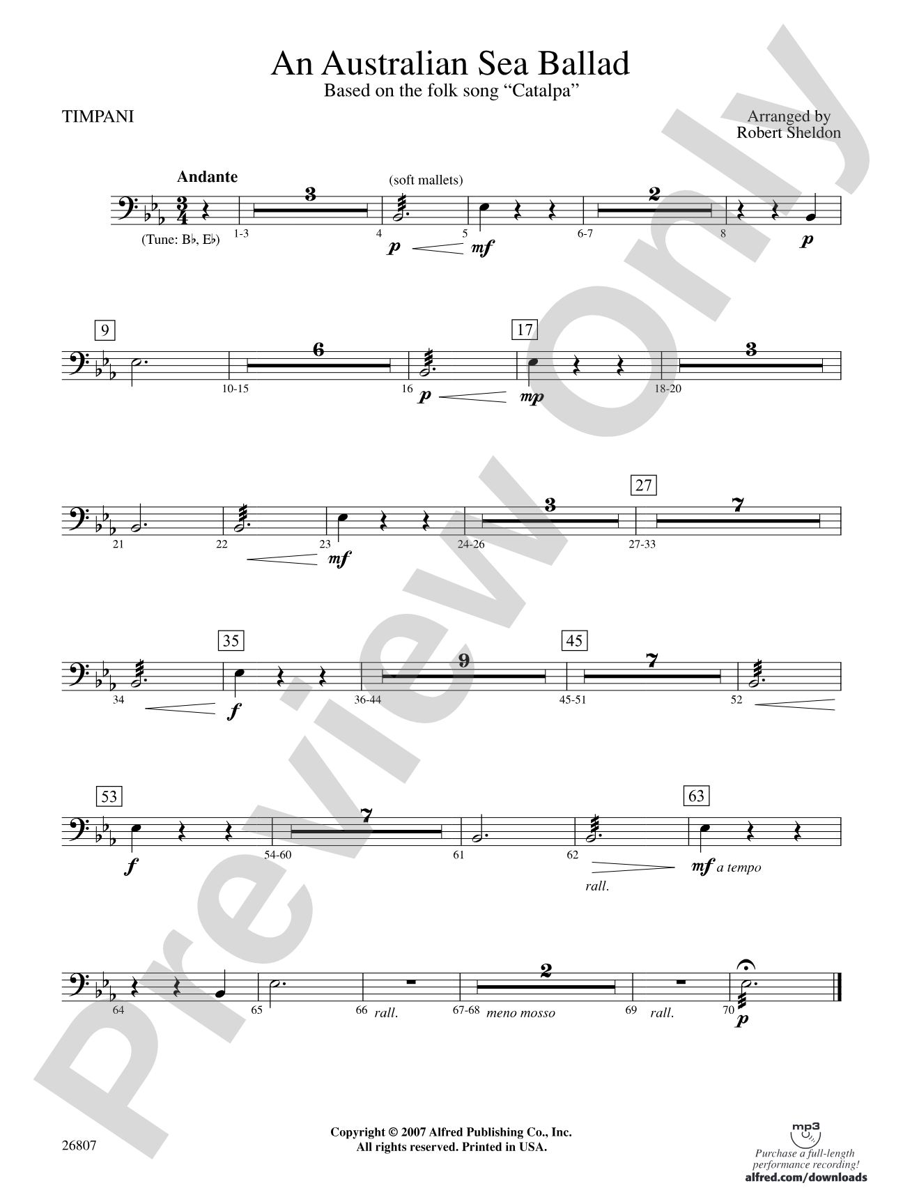 An Australian Sea Ballad: Timpani