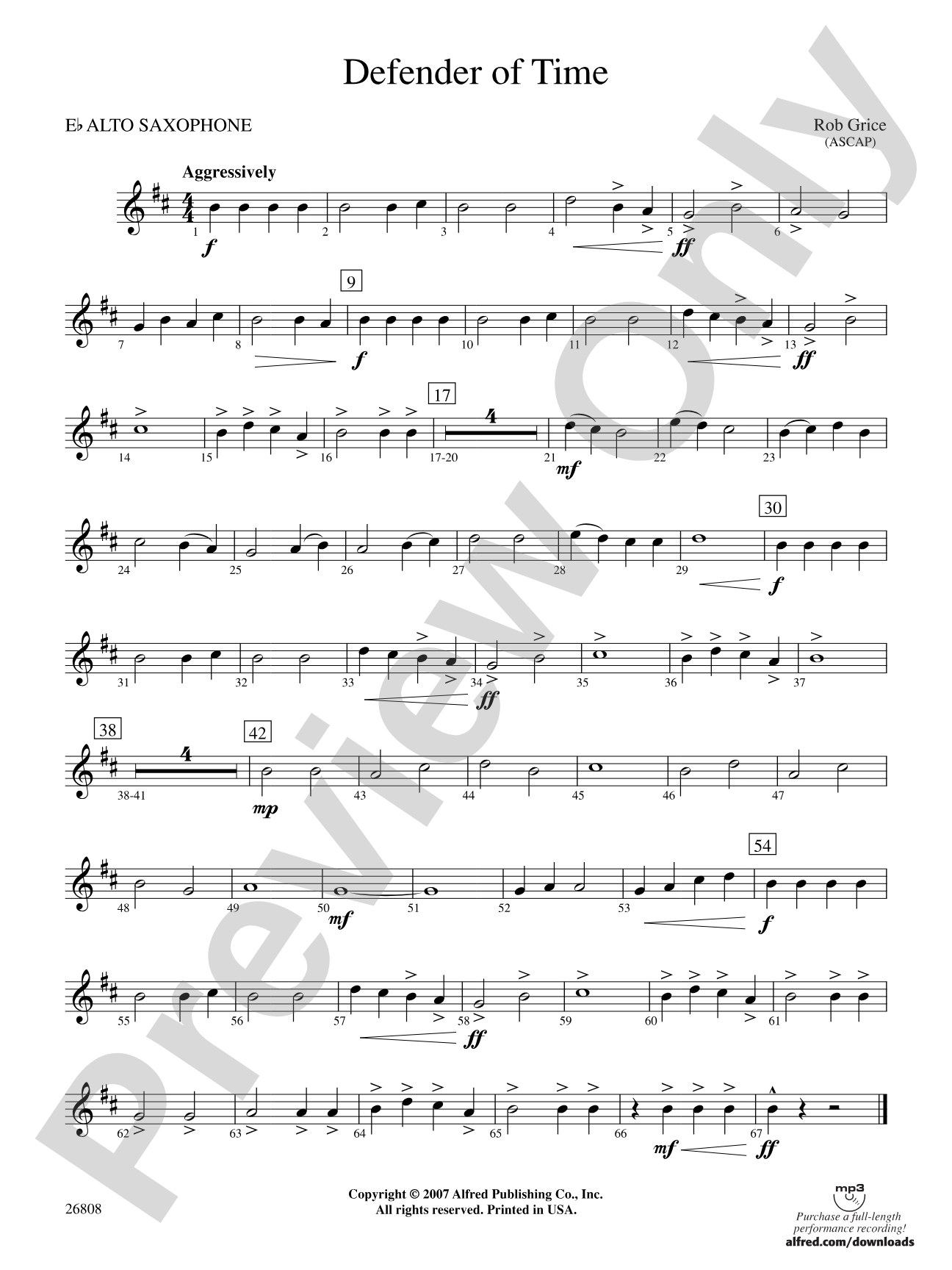 Defender of Time: E-flat Alto Saxophone