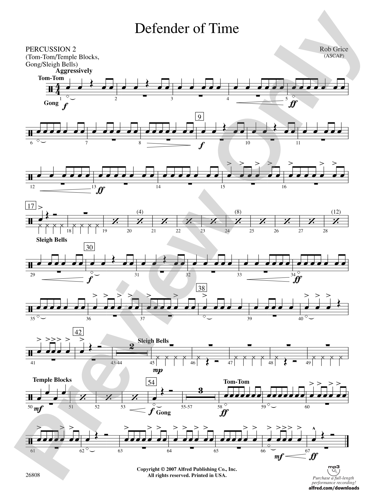 Defender of Time: 2nd Percussion